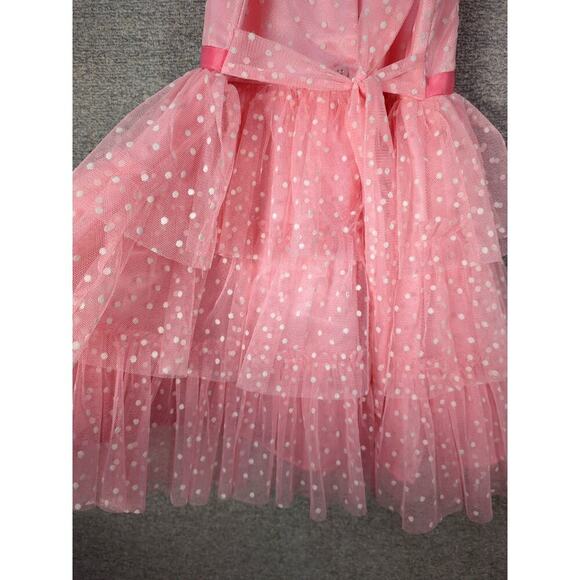 Jona Michelle Polk a dot Party Dress Tulle Ruffle Size 4T - Picture 4 of 5